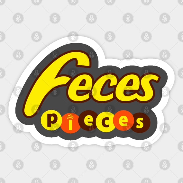 Feces Pieces Sticker by TheArcadio